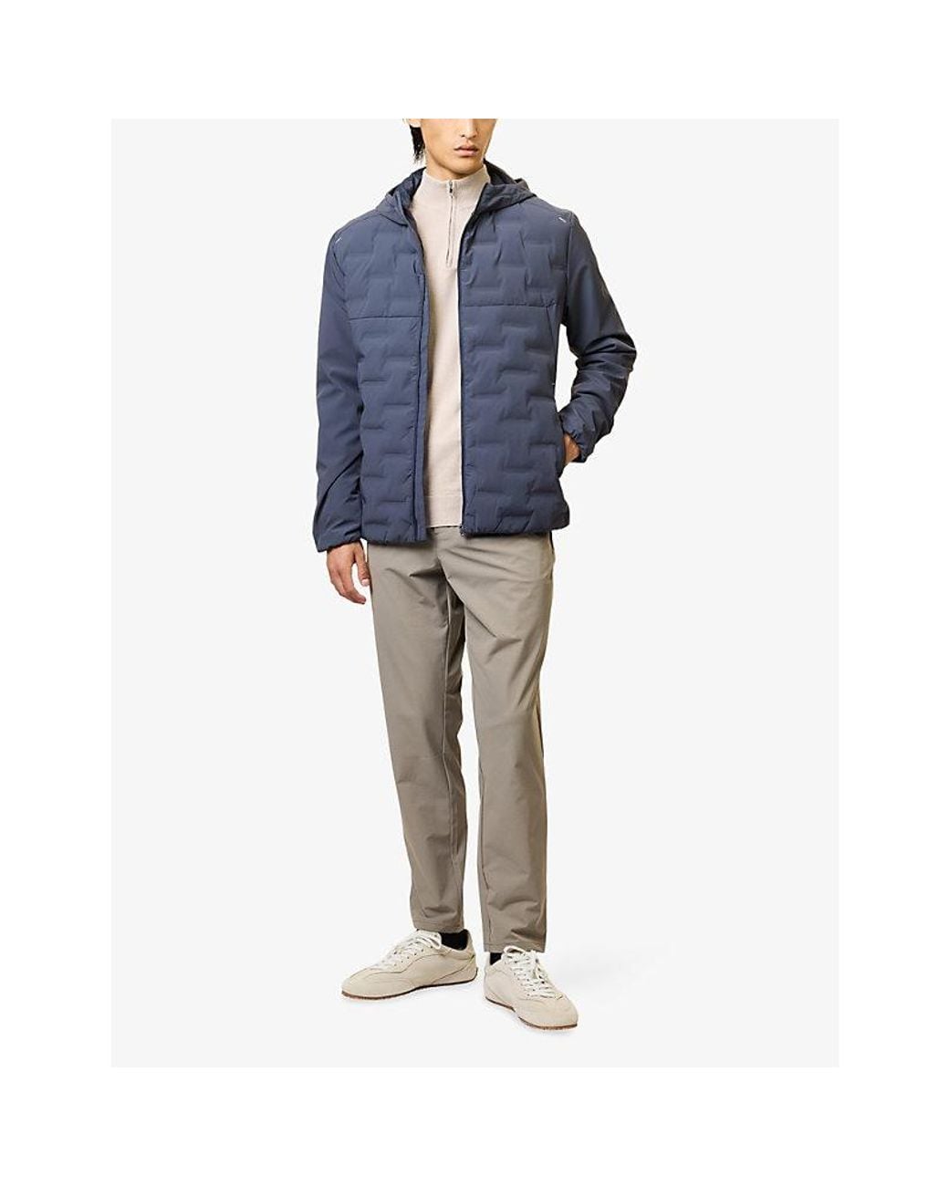 Arne Blue Active Quilted Shell Windbreaker for men