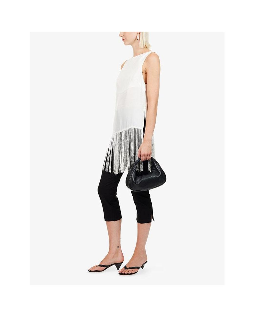 Dissh Black Demi 7/8 Woven Capri Pants