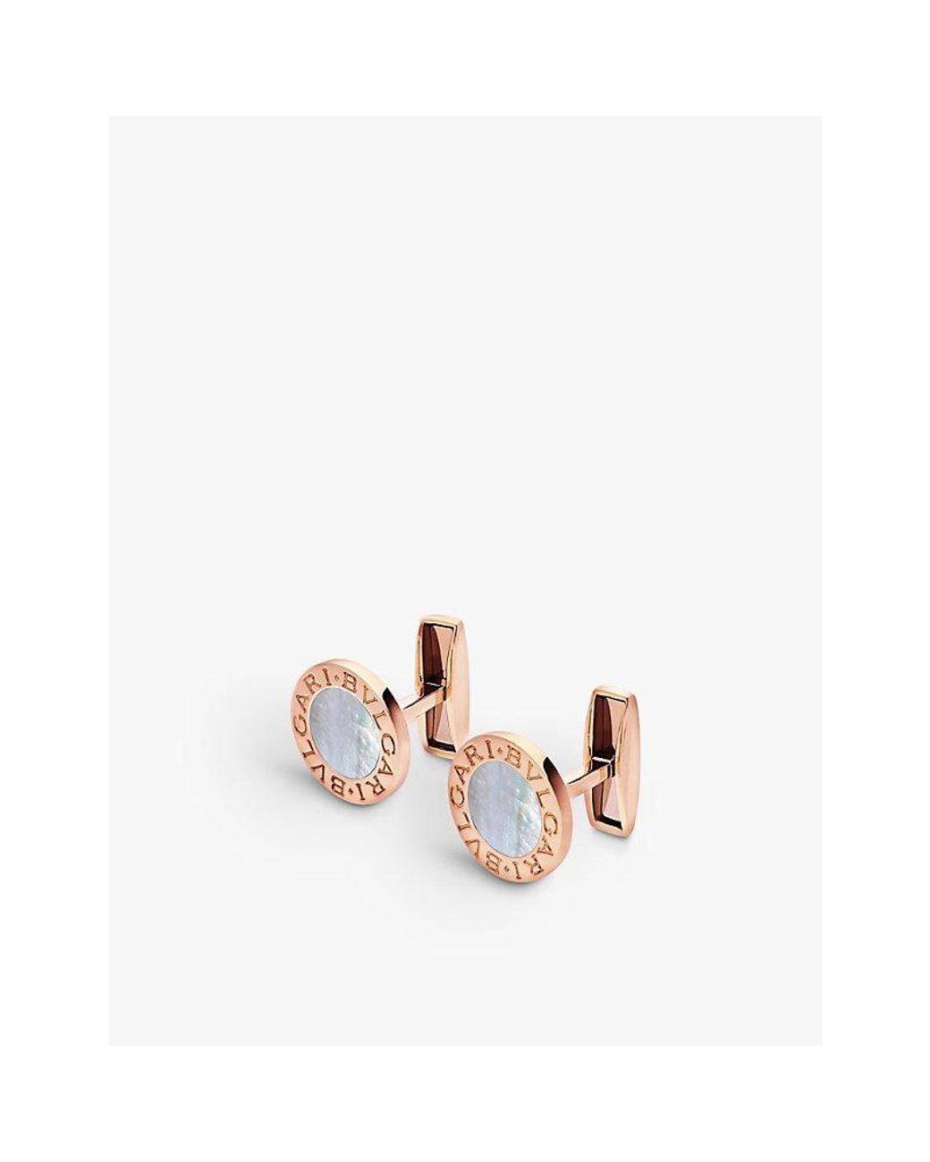BVLGARI White 18Ct Rose- And Mother-Of-Pearl Cufflinks for men