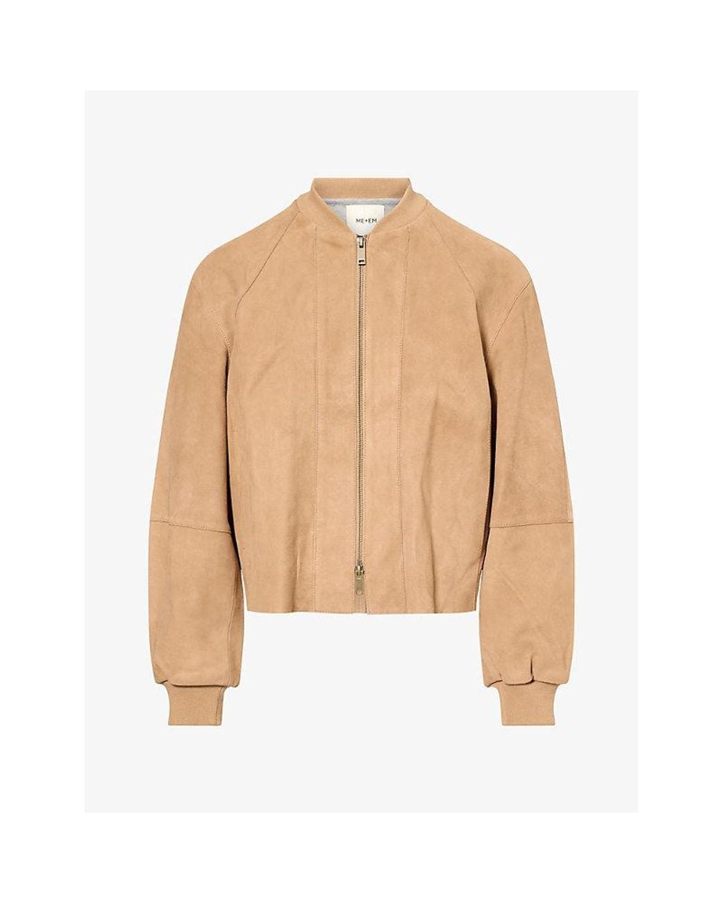 ME+EM Natural Relaxed-Fit Swing Suede Jacket