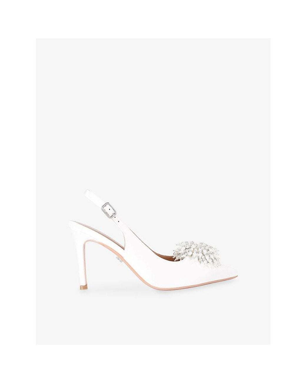 Carvela Kurt Geiger White Lucia Satin Courts