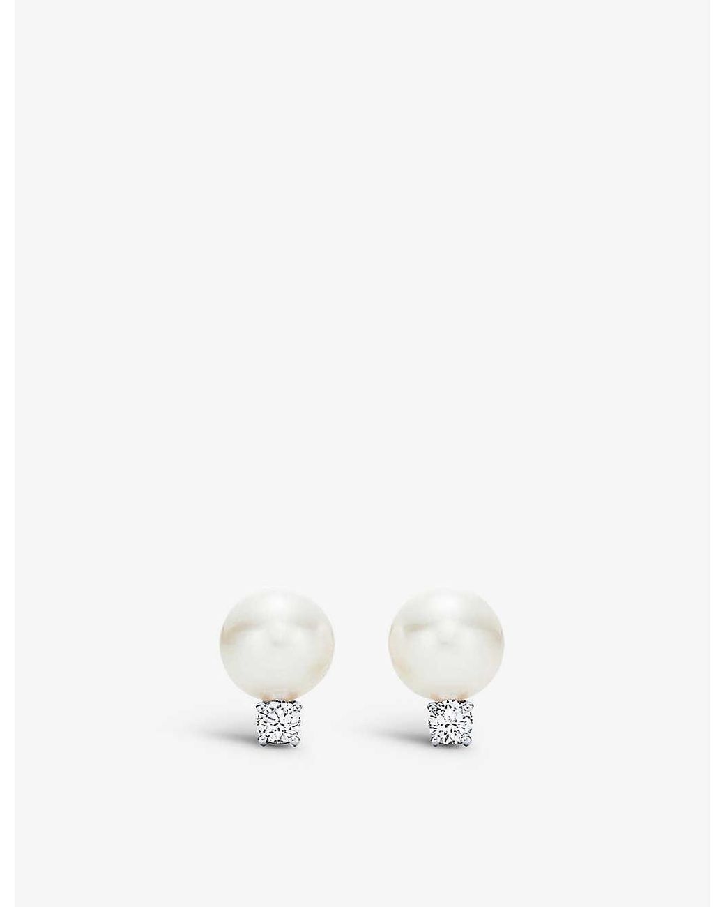 Tiffany & Co. Signature® Pearls Large 18ct Whitegold And Pearl Earrings Lyst