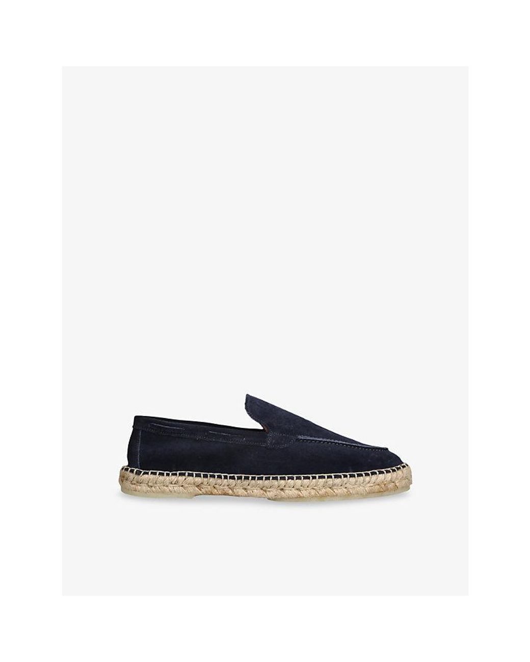 Aurélien Blue Beachside Suede And Jute Loafers' for men