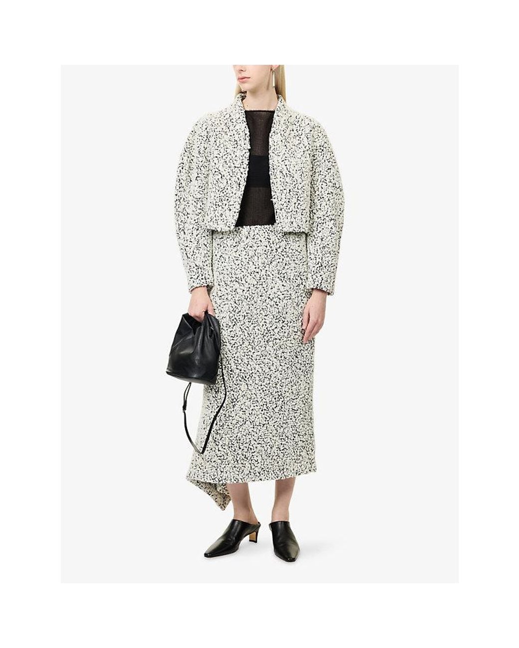 Ashlyn White Mila Short Bouclé Jacket