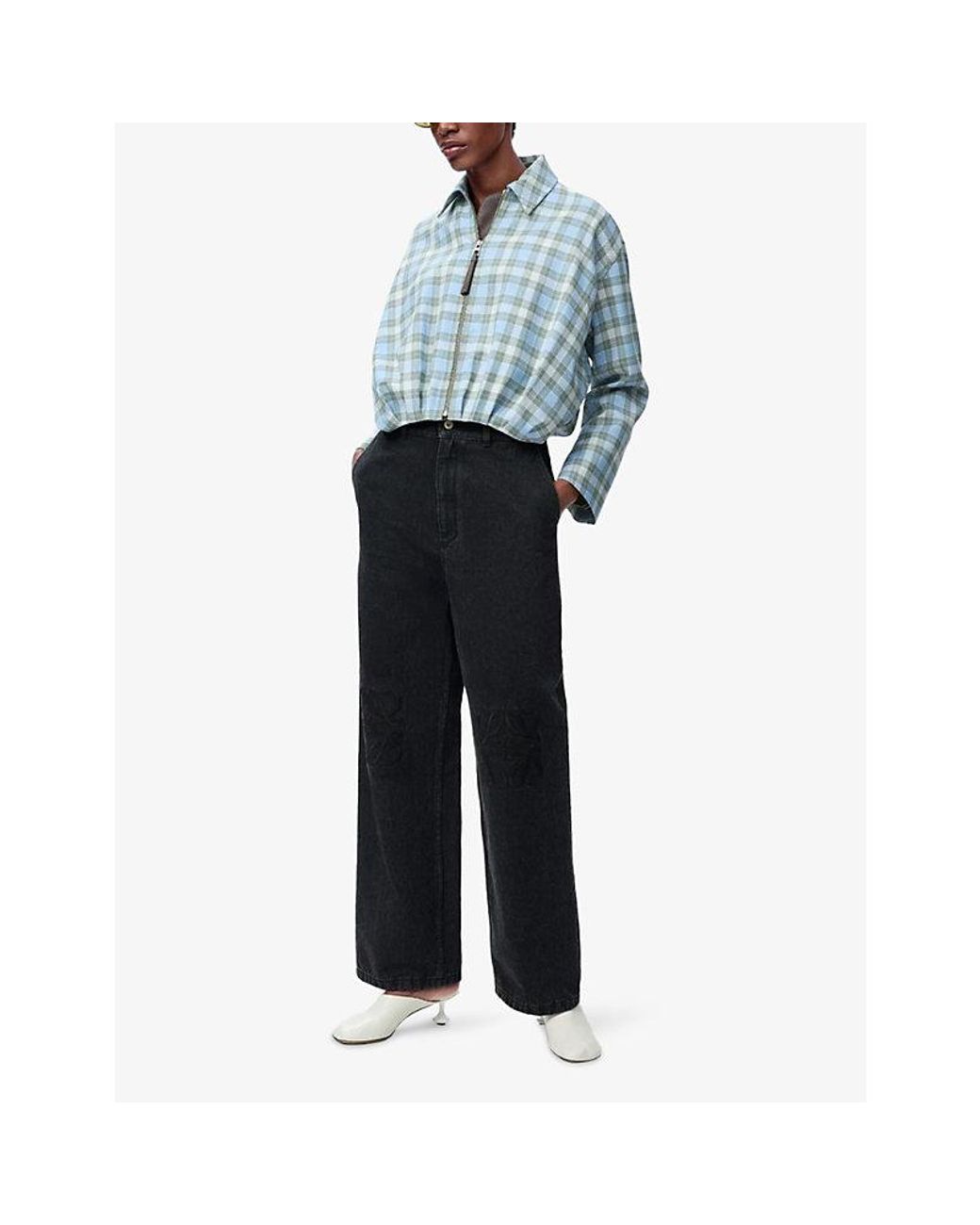 Loewe Black Anagram Baggy Denim Jeans
