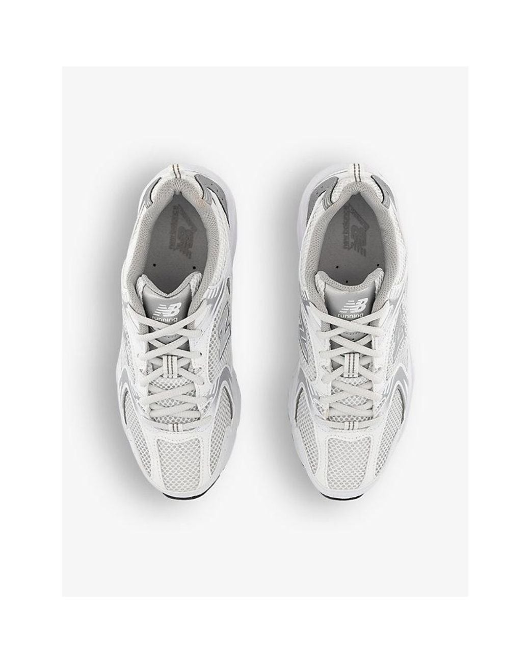 New Balance White Mr530 Logo-Embossed Leather And Mesh Low-Top Trainers