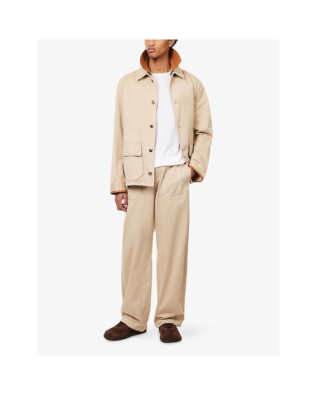 Loewe Natural X Paula's Ibiza Collared Cotton Jacket for men