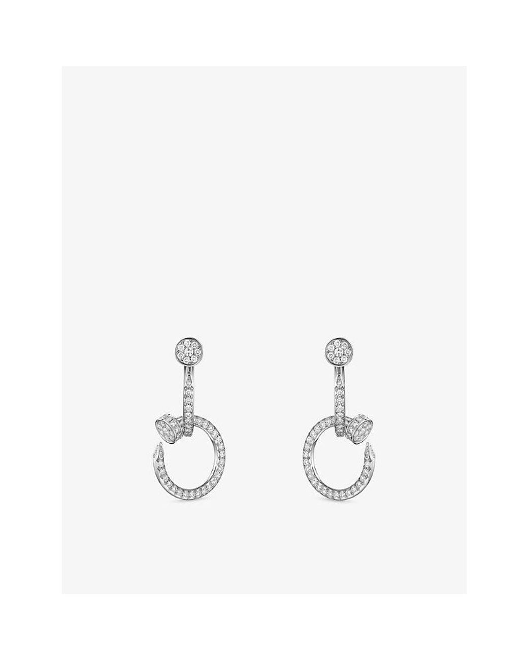 Cartier White Juste Un Clou 18Ct- And 1.45Ct Brilliant-Cut Diamond Earrings