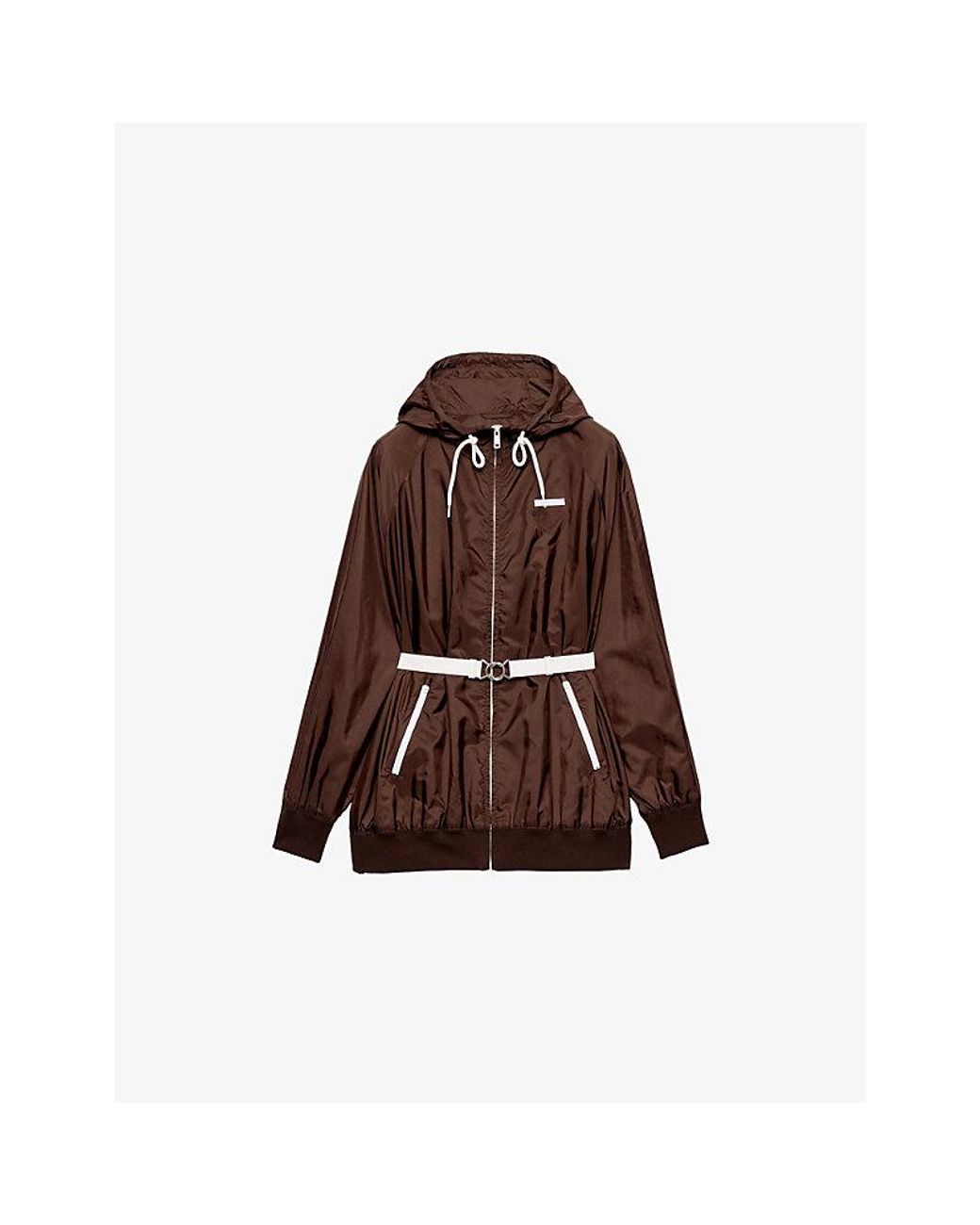 Prada Brown Lightweight Re-Nylon Raincoat