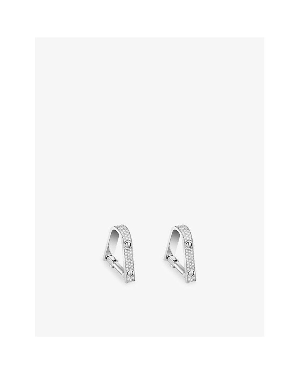 Cartier White Love 18Ct And Brilliant-Cut Diamond Cufflinks for men