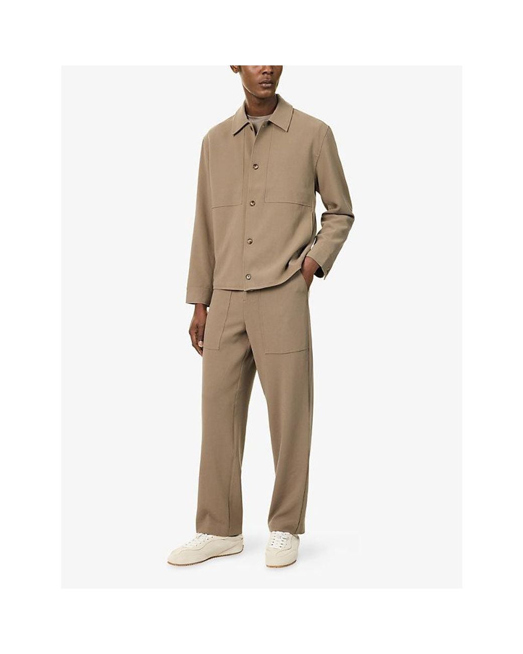 Raith Brown Julien Straight-Leg Woven Trousers for men