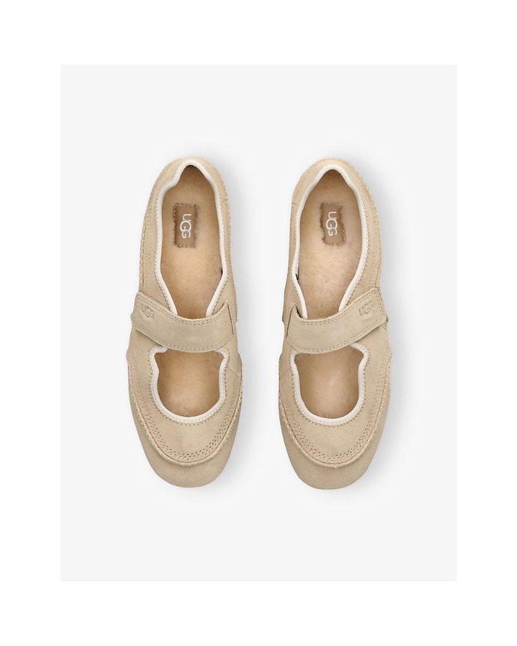 Ugg Natural Quill Mary Jane Suede Trainers