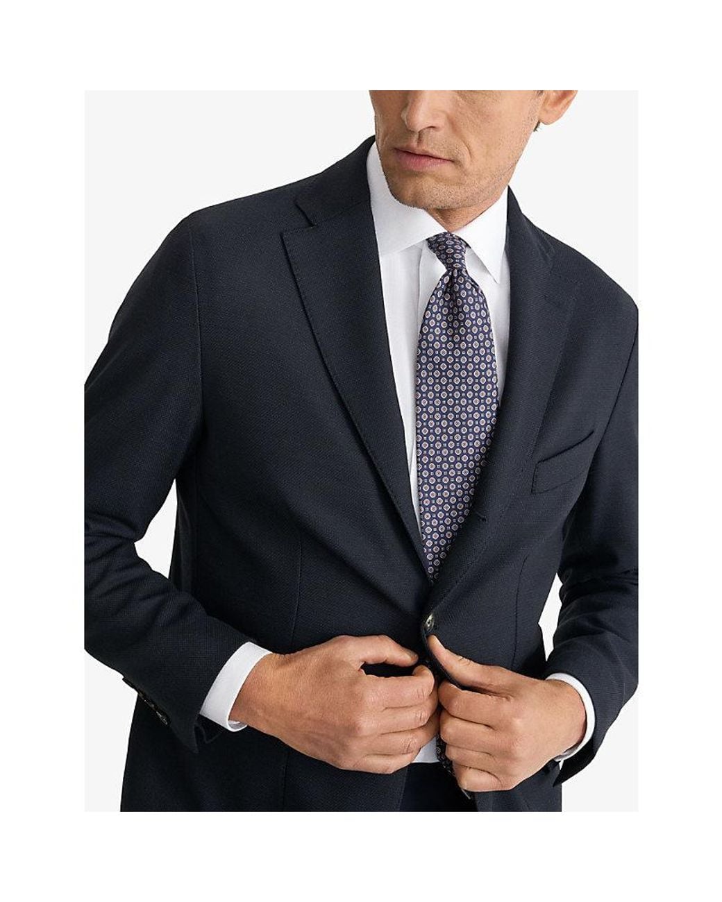 Eton of Sweden White Herringbone Contemporary-Fit Twill Shirt for men