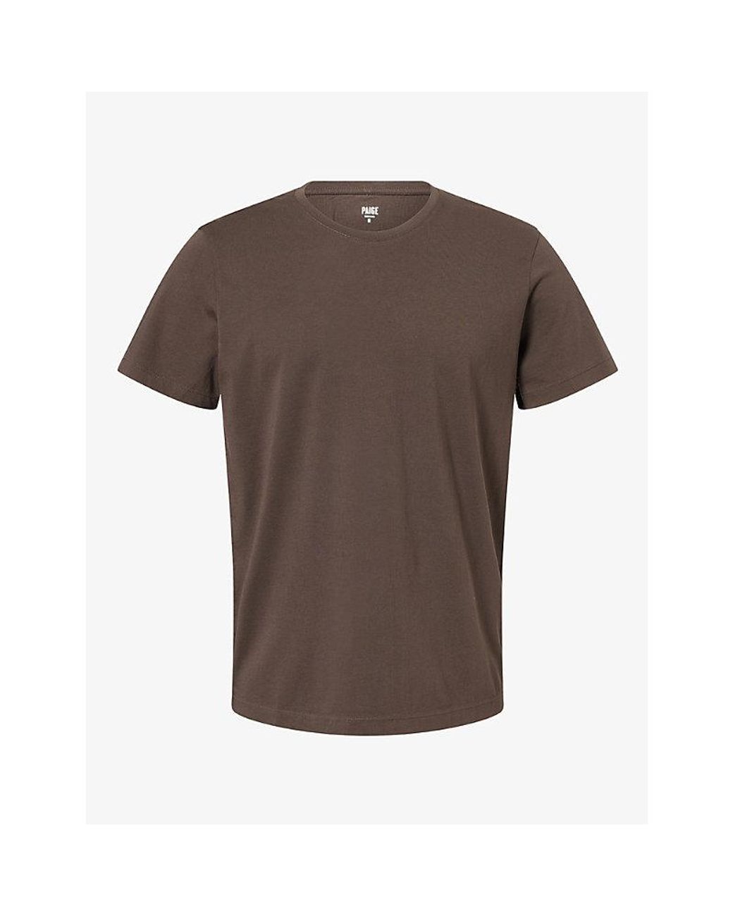 PAIGE Brown Sorden Cotton T-Shirt for men