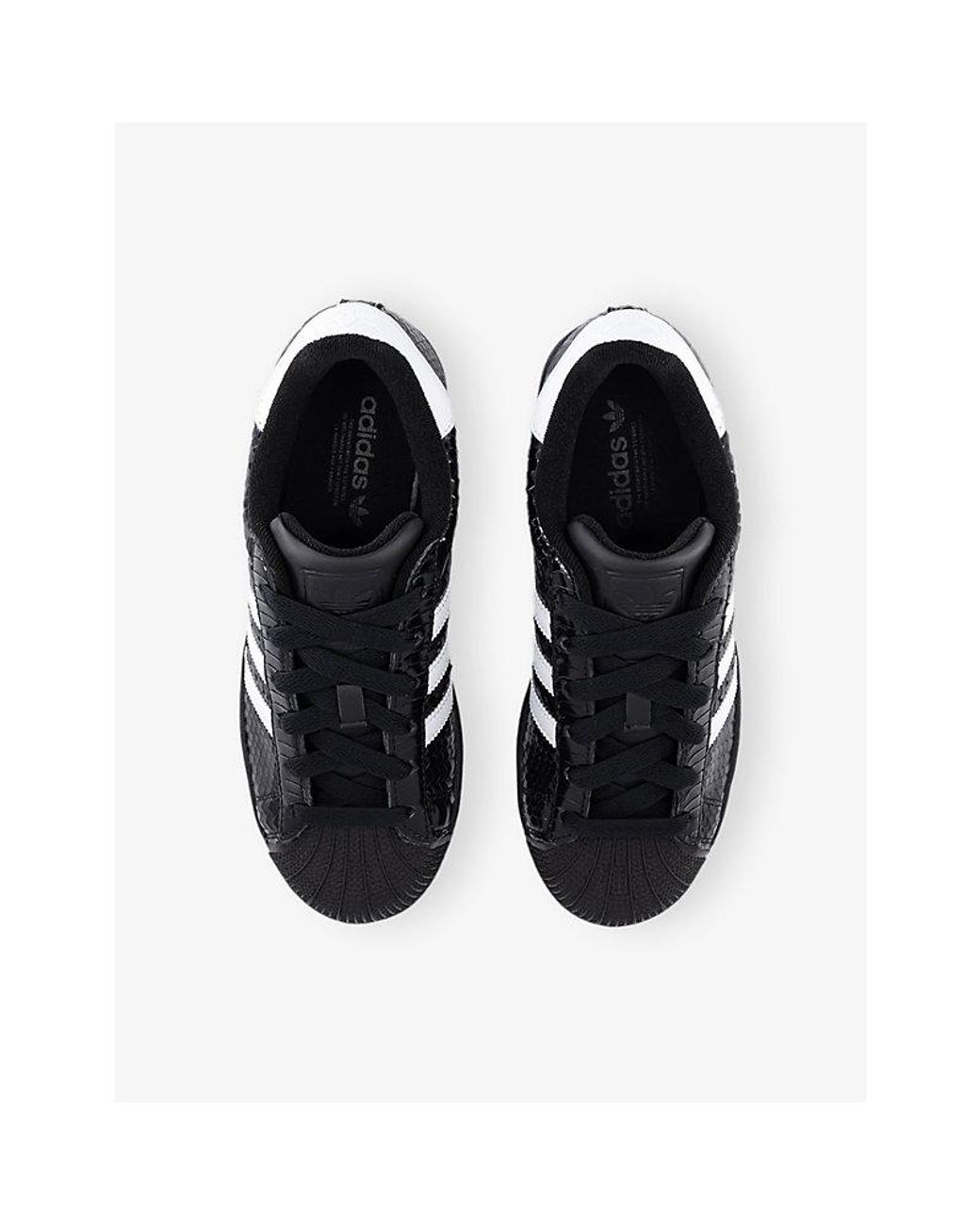 Adidas Black Superstar Ii Patent-Leather Trainers