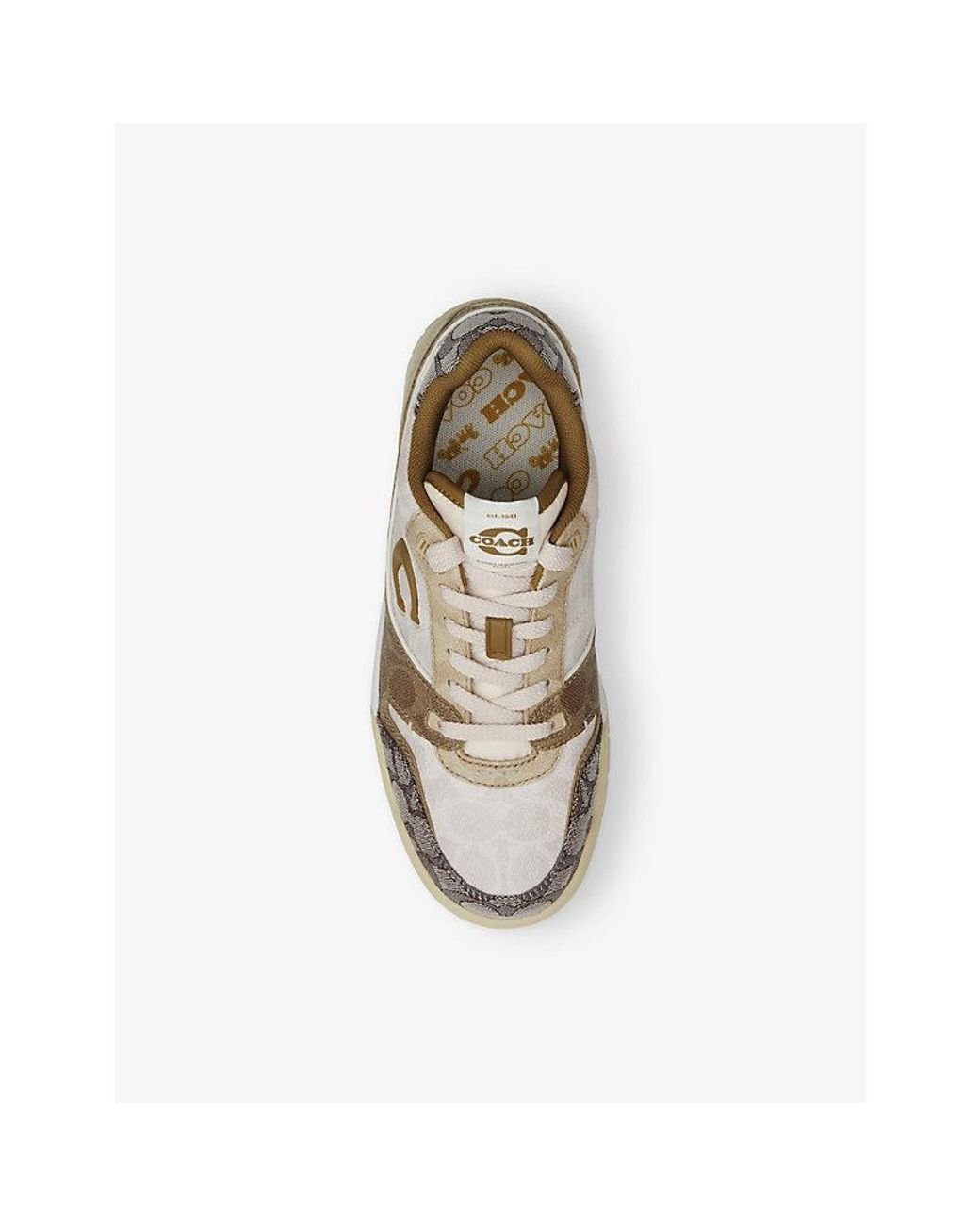 COACH Natural Soho Signature Coated-Canvas Trainers