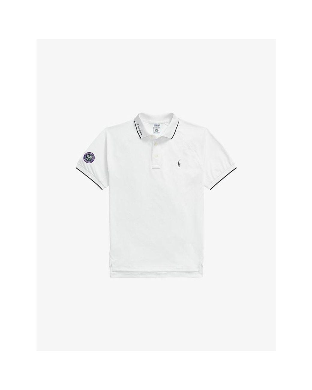 Polo Ralph Lauren White X Wimbledon Cotton Polo Shirt for men