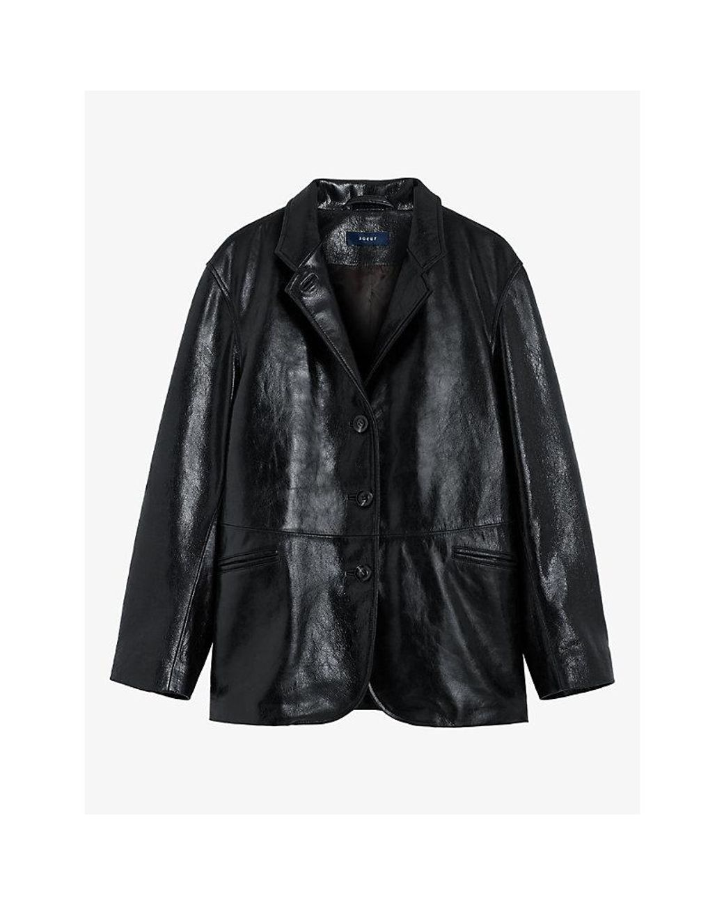 Soeur Black Luciano Leather Blazer
