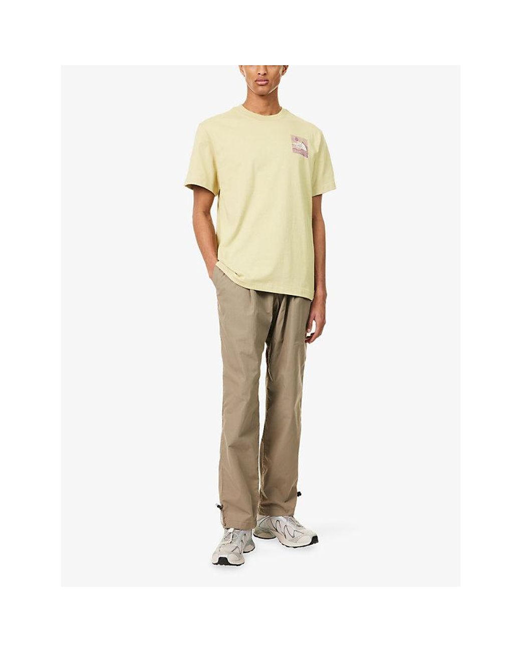 The North Face Natural Mountain Relax Logo-Print Cotton T-Shirt for men