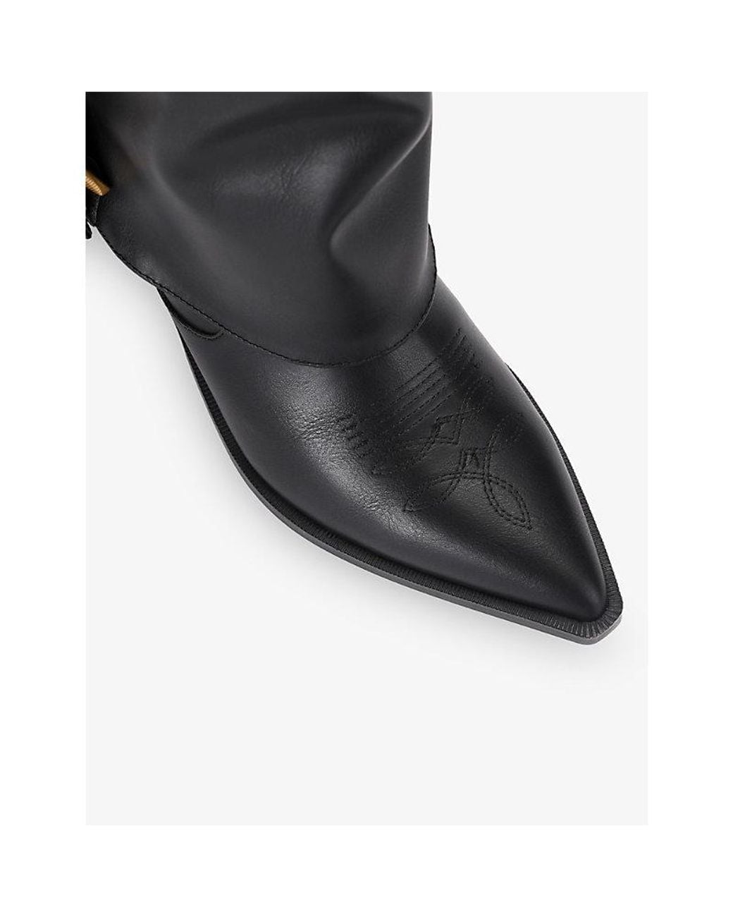 Steve Madden Black Sorcere Faux-Leather High Boots