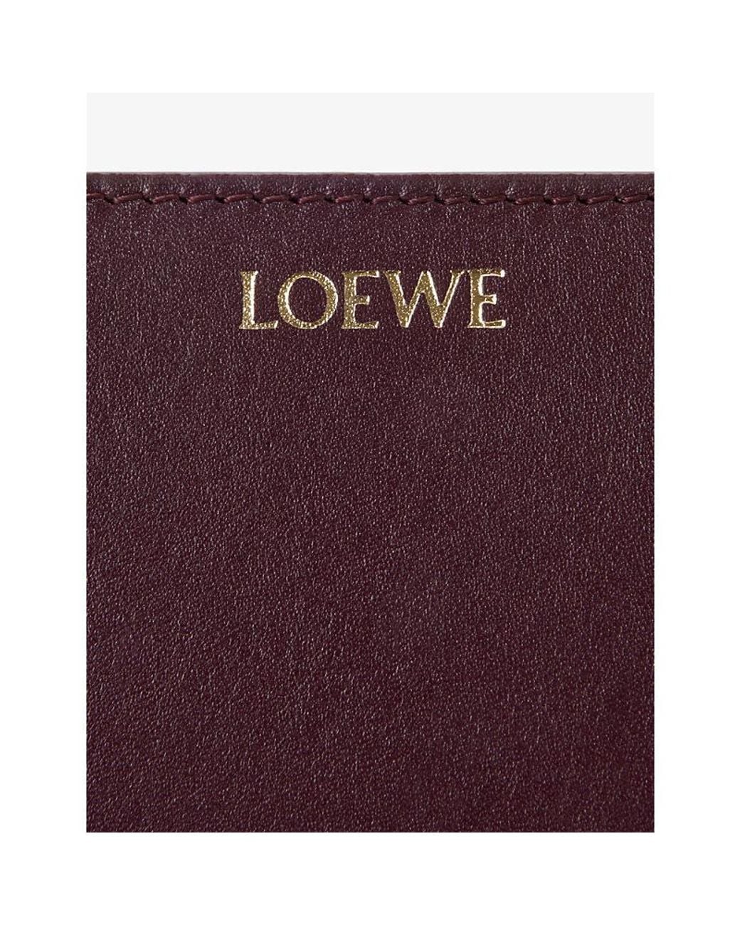 Loewe Purple Knot Compact Leather Wallet