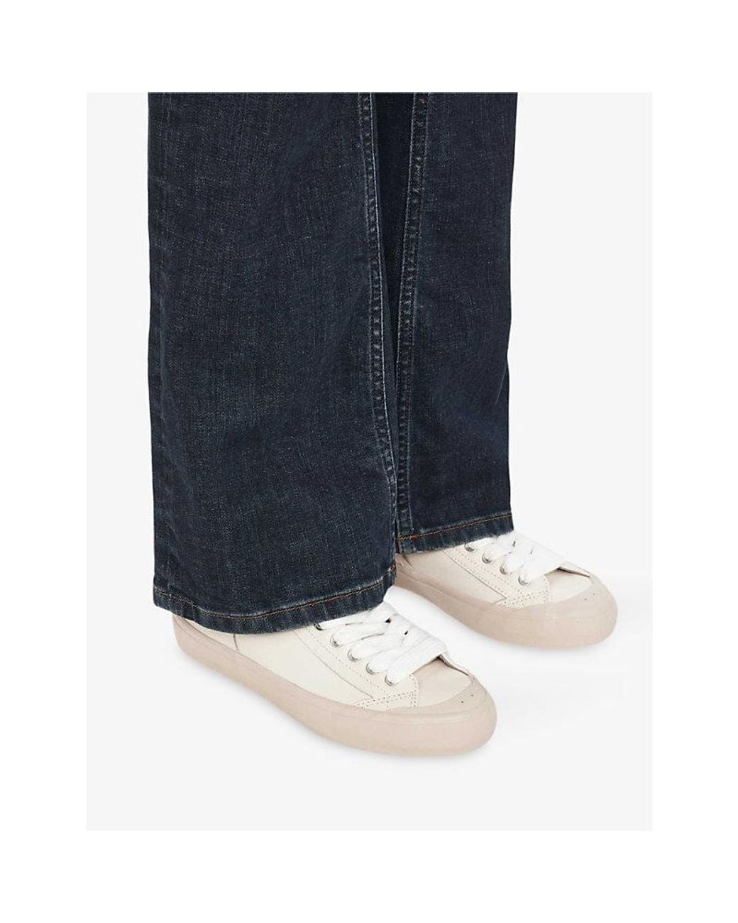 AllSaints White Numont Leather And Suede Trainers