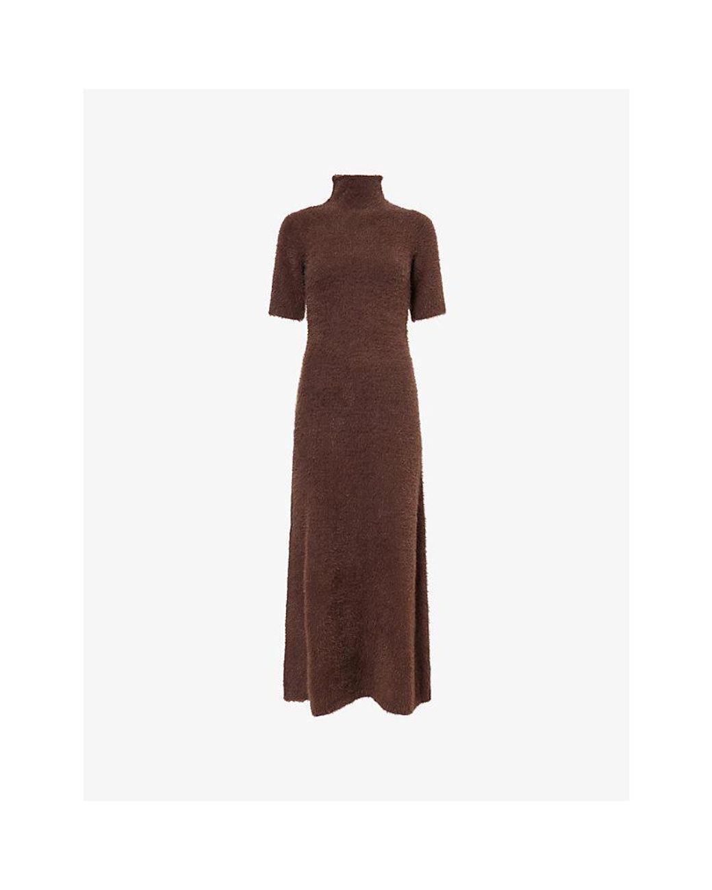 Pretty Lavish Brown Belisse Turtleneck Knitted Maxi Dress