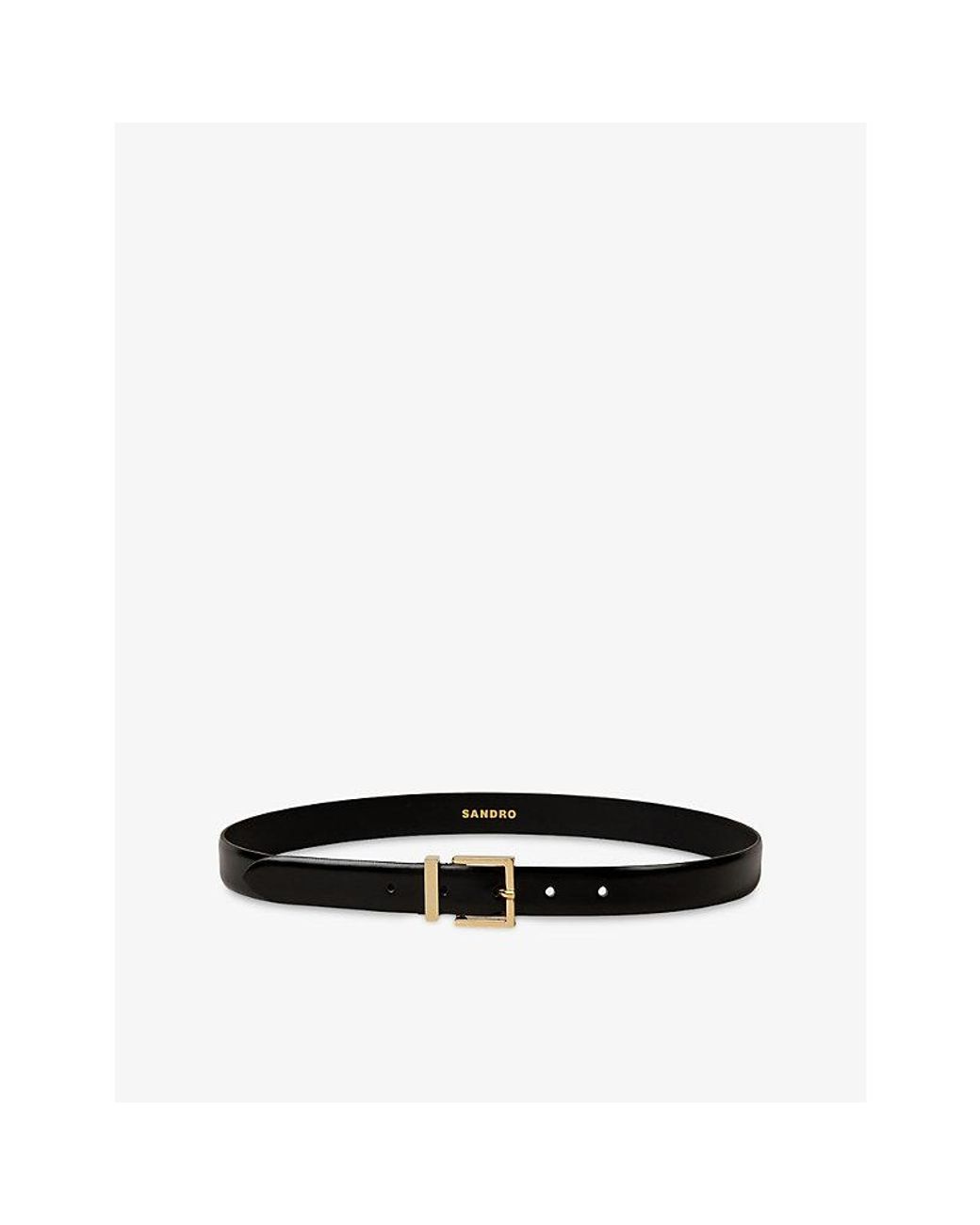 Sandro Black Leather Belt