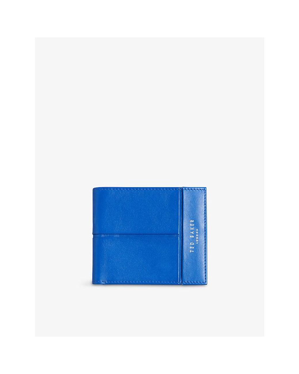 Ted Baker Samul Leather Bifold Wallet in Blue for Men | Lyst