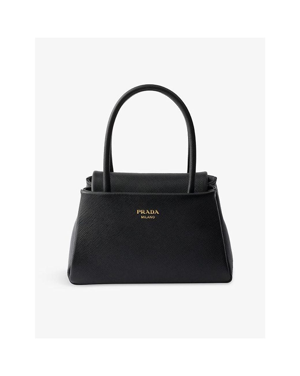 Prada Black Passage Mini Saffiano Leather Top-Handle Bag