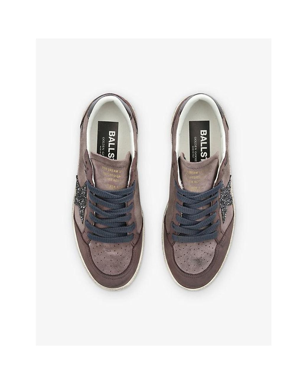 Golden Goose Deluxe Brand Purple Ball Star 45455 Suede Trainers for men