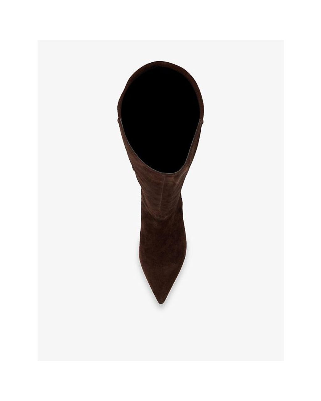 Dune Brown Shasa Suede Heeled Knee-High Boots