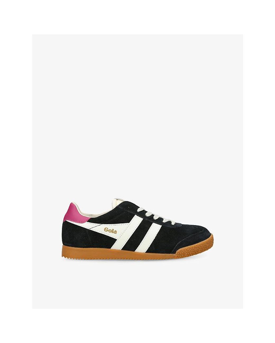 Gola Black Elan Suede Low-Top Trainers