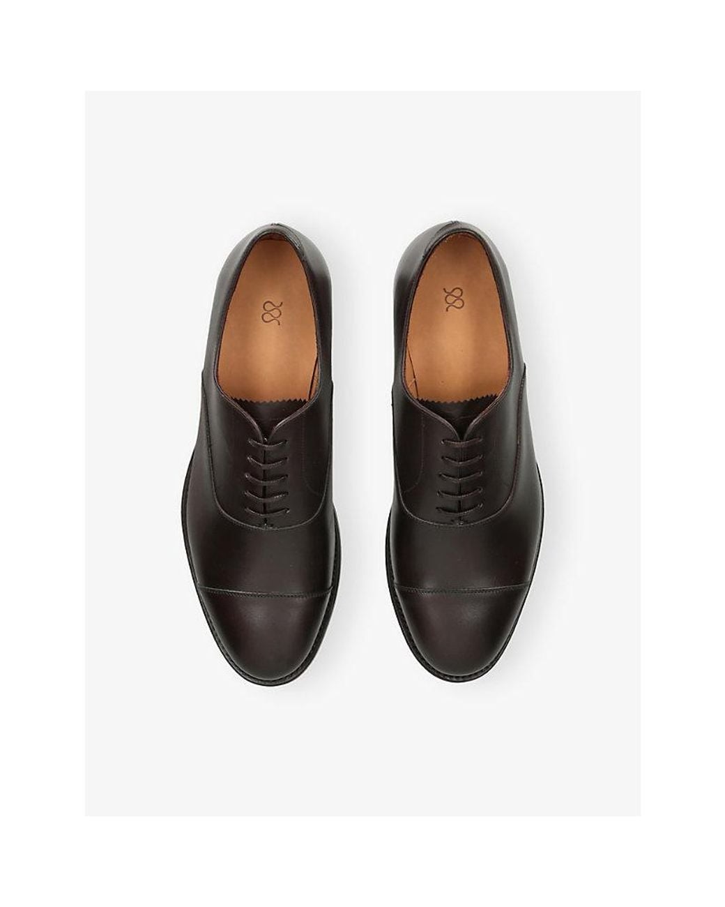 Morjas Black The Oxford Leather Shoes for men