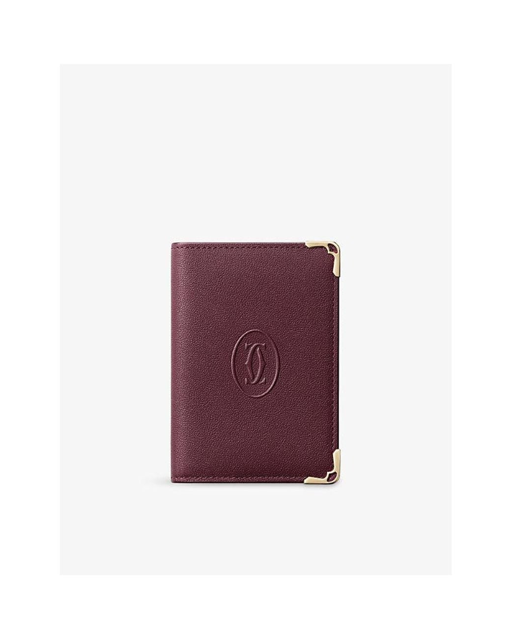 Cartier Purple Must De Leather Card Holder
