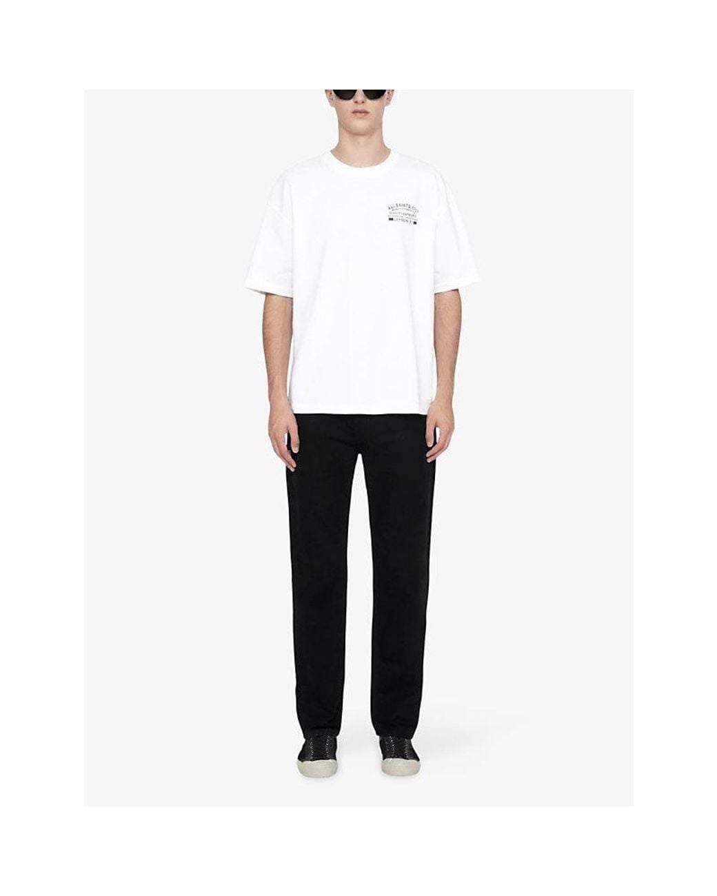 AllSaints White Echo Archival Brand-Print Cotton-Jersey T-Shirt for men