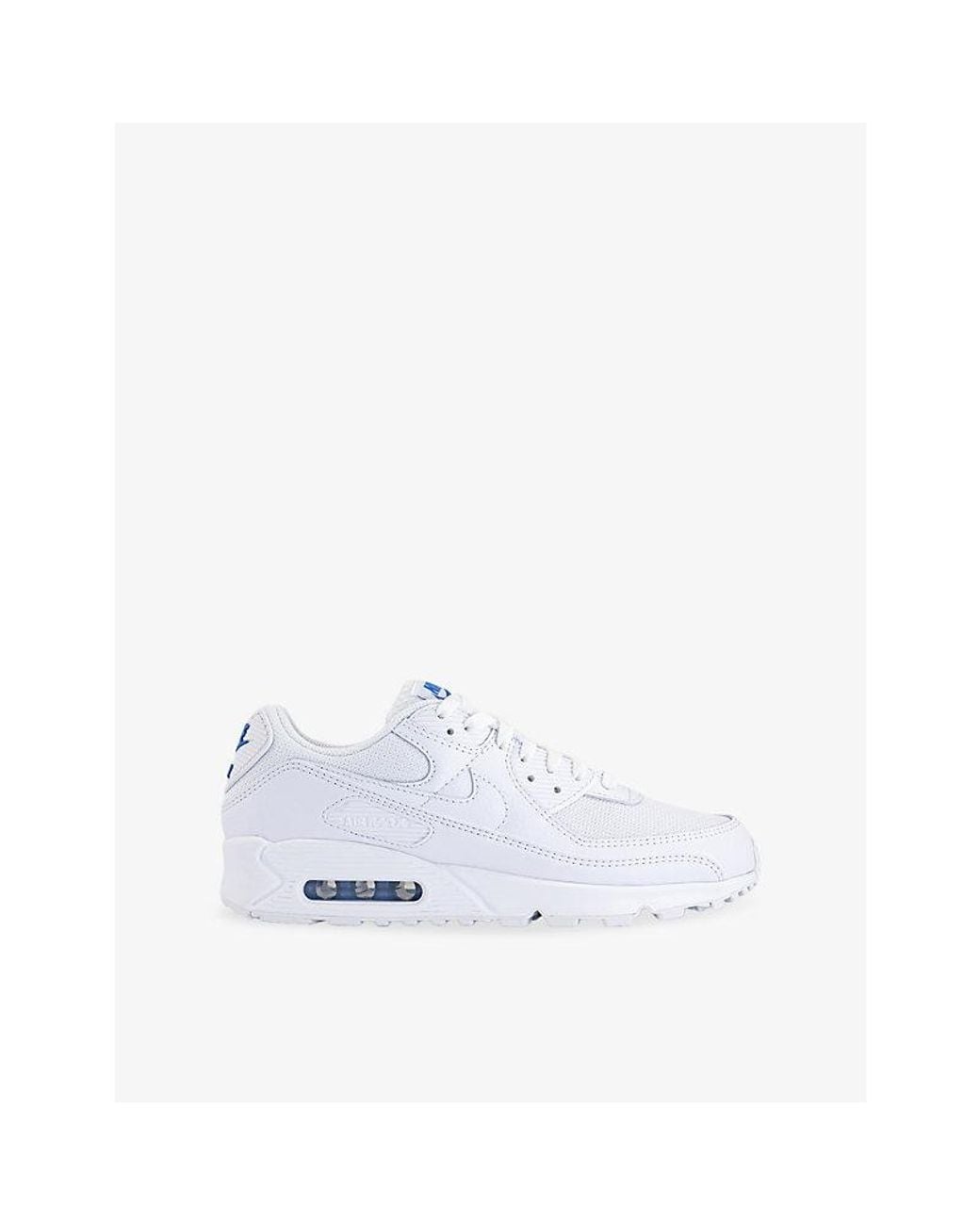 Nike White Air Max 90 Leather And Mesh Trainers for men