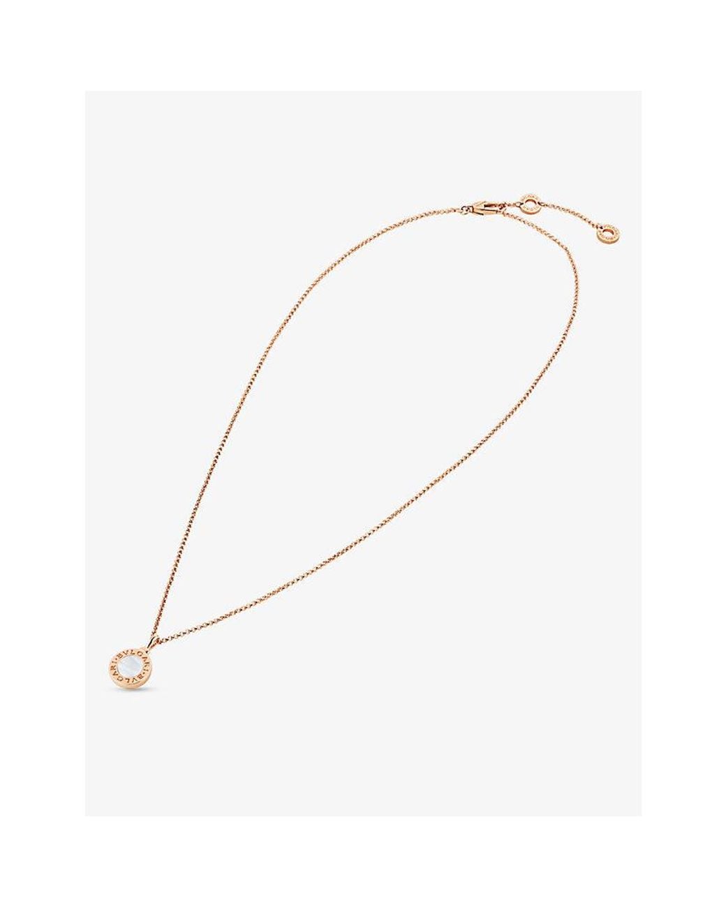 BVLGARI White 18Ct Rose- And Mother-Of-Pearl Necklace