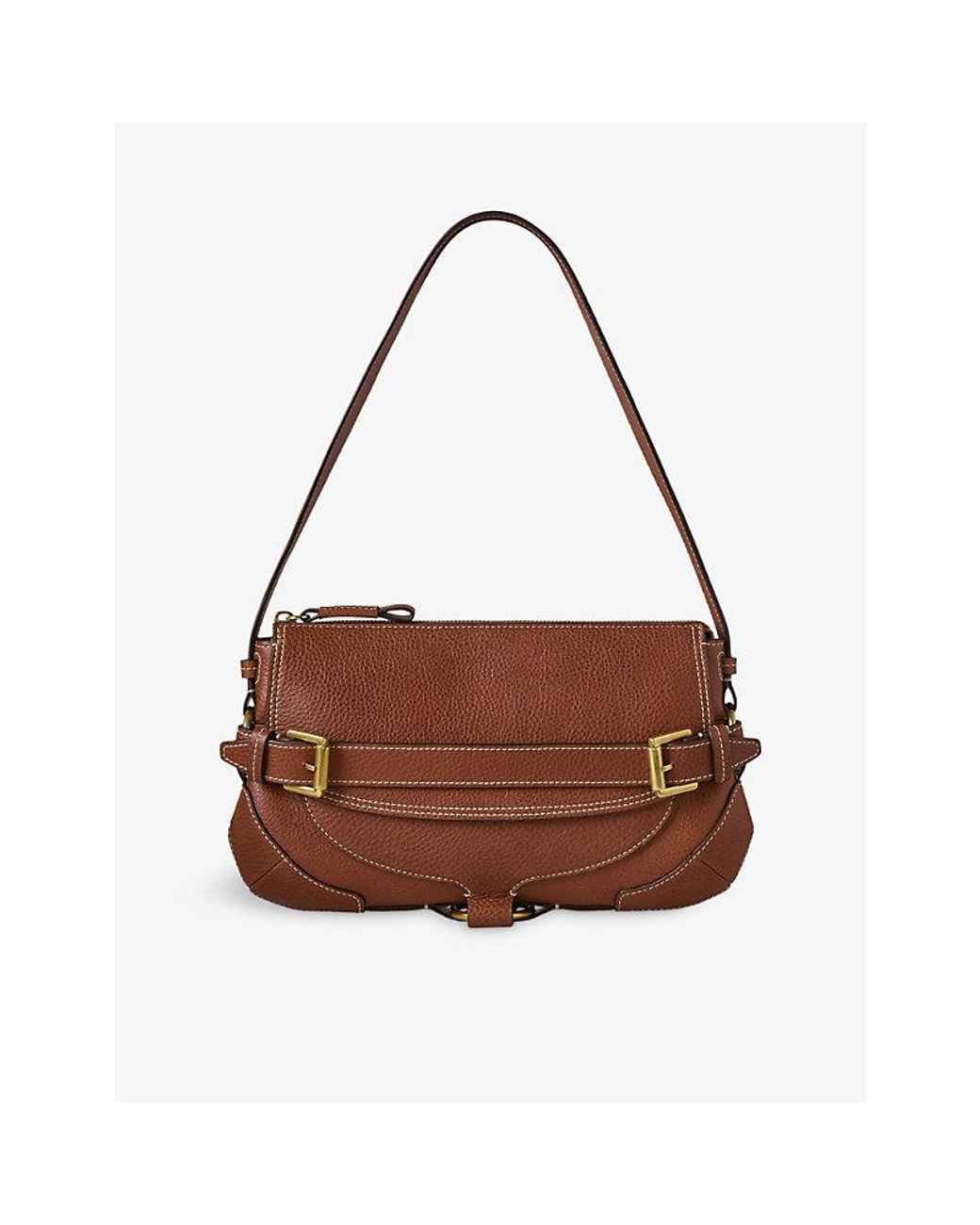 Mulberry Brown Lennox Buckle-Embellished Shoulder Bag