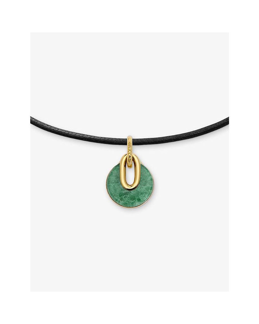 Monica Vinader Metallic Kate Young Gemstone 18Ct Vermeil And Aventurine Cord Necklace