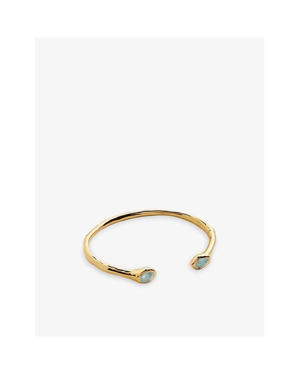 Monica Vinader Metallic Mv Odyssey Gemstone 18Ct Vermeil-Plated Sterling Open Cuff