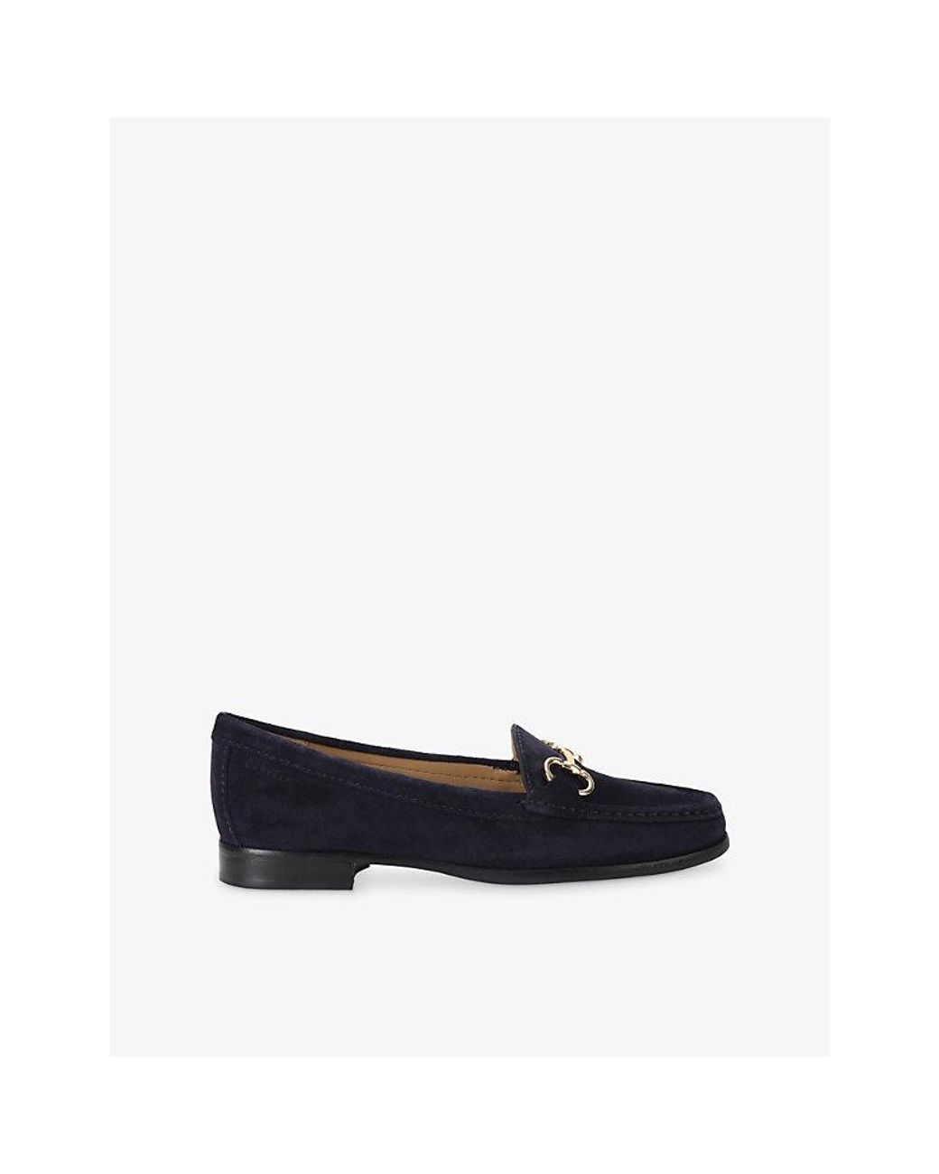 Carvela Kurt Geiger Blue Click Wide-Fit Suede Loafers