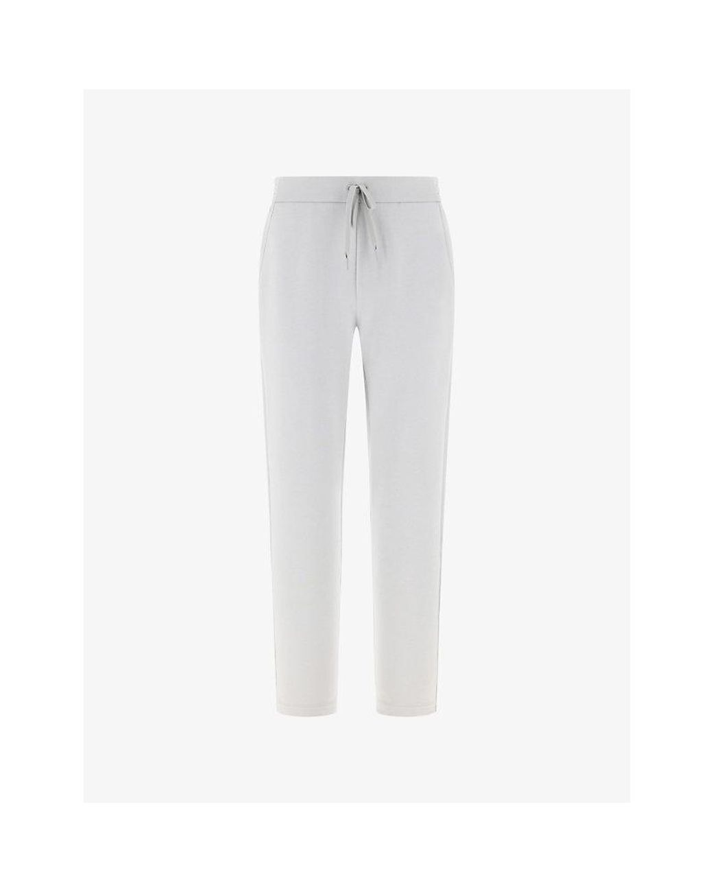 Boggi White Scuba Tech-Patch Cotton-Jersey Trousers for men