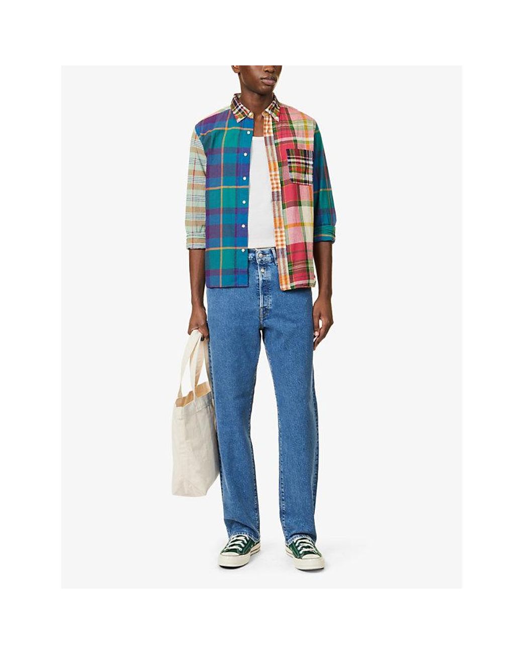 Replay Blue Cast 9Zero1 Mid-Rise Straight-Leg Stretch-Denim Jeans for men