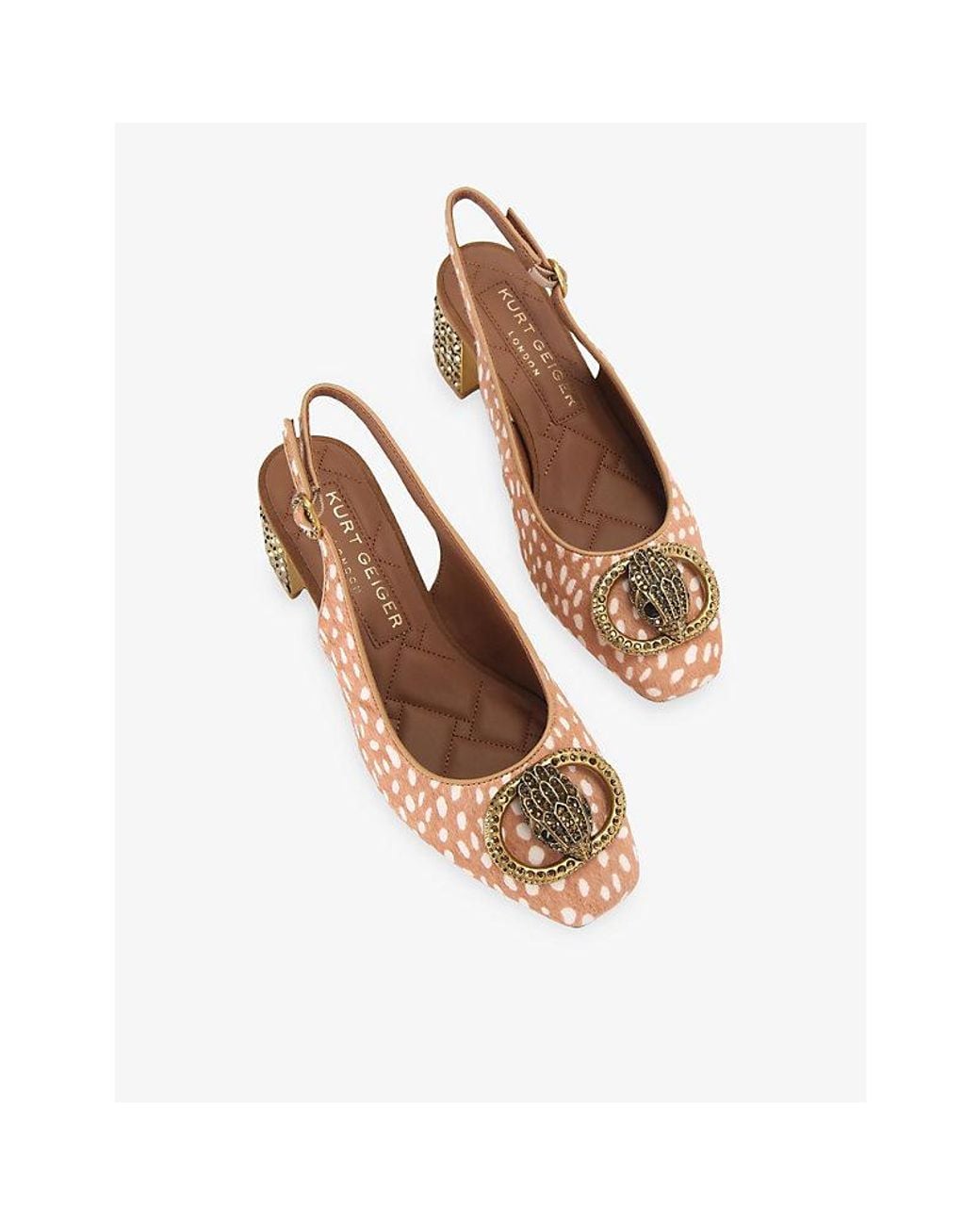 Kurt Geiger Multicolor Chelsea Calf-Hair Leather Slingbacks