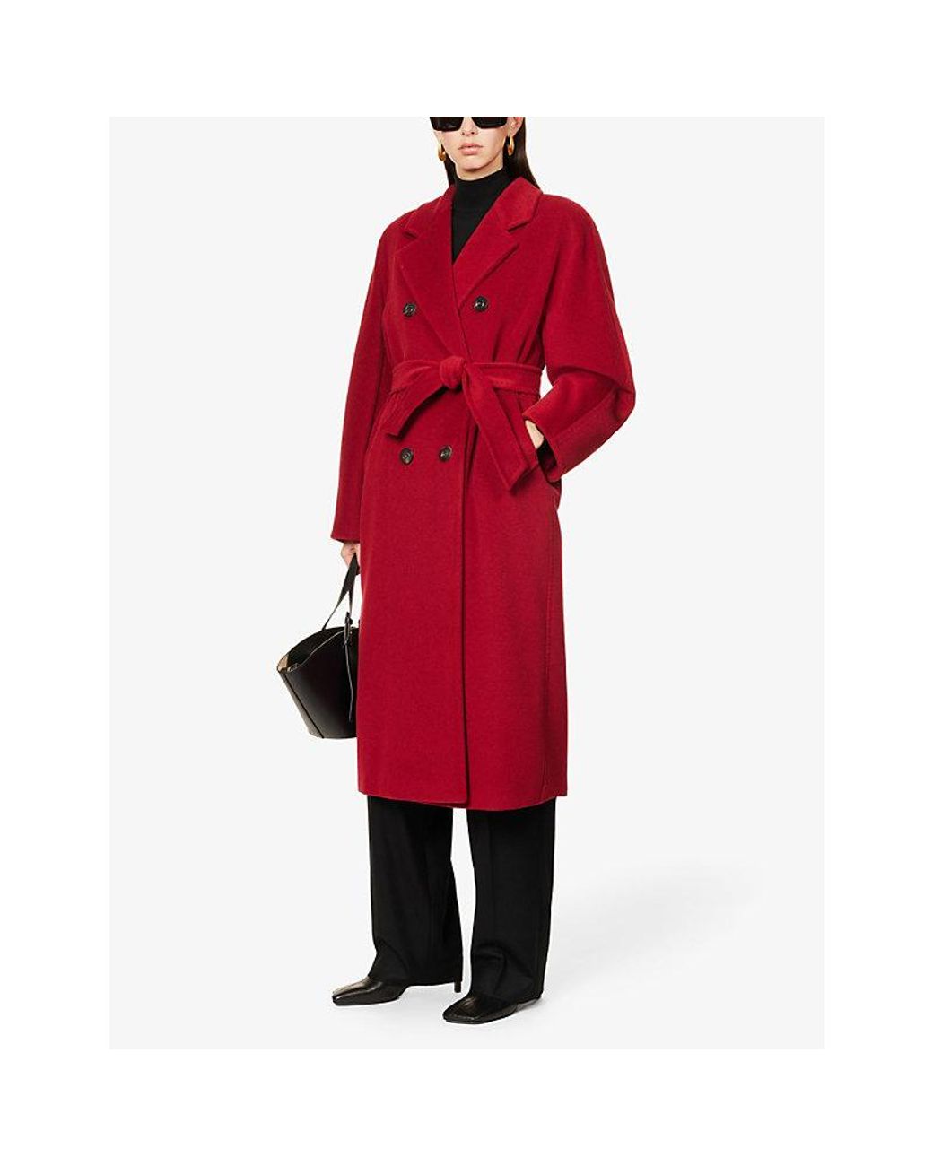 Max Mara Madame Double-breasted Wool And Cashmere-blend Coat in Red | Lyst  Canada