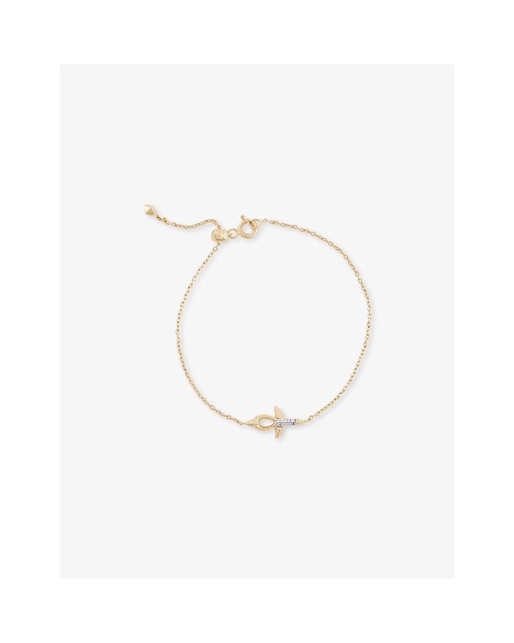 Kismet by Milka Metallic Ankh 0.03Ct Diamond Chain Bracelet