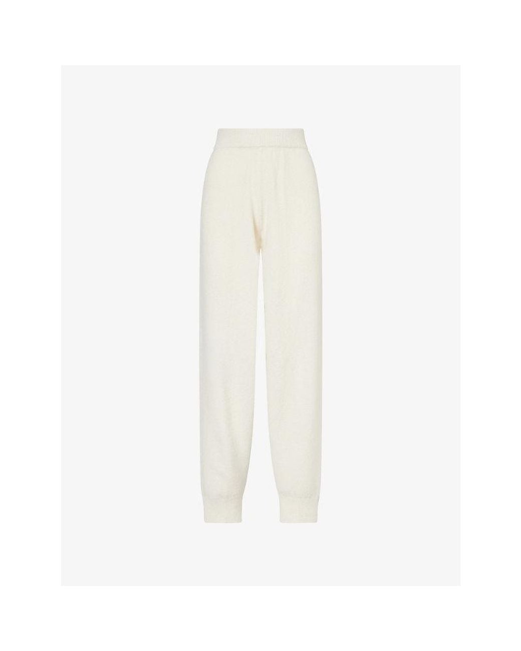 Calvin Klein White Lounge Slim-Leg Plush-Terry Jogging Bottoms