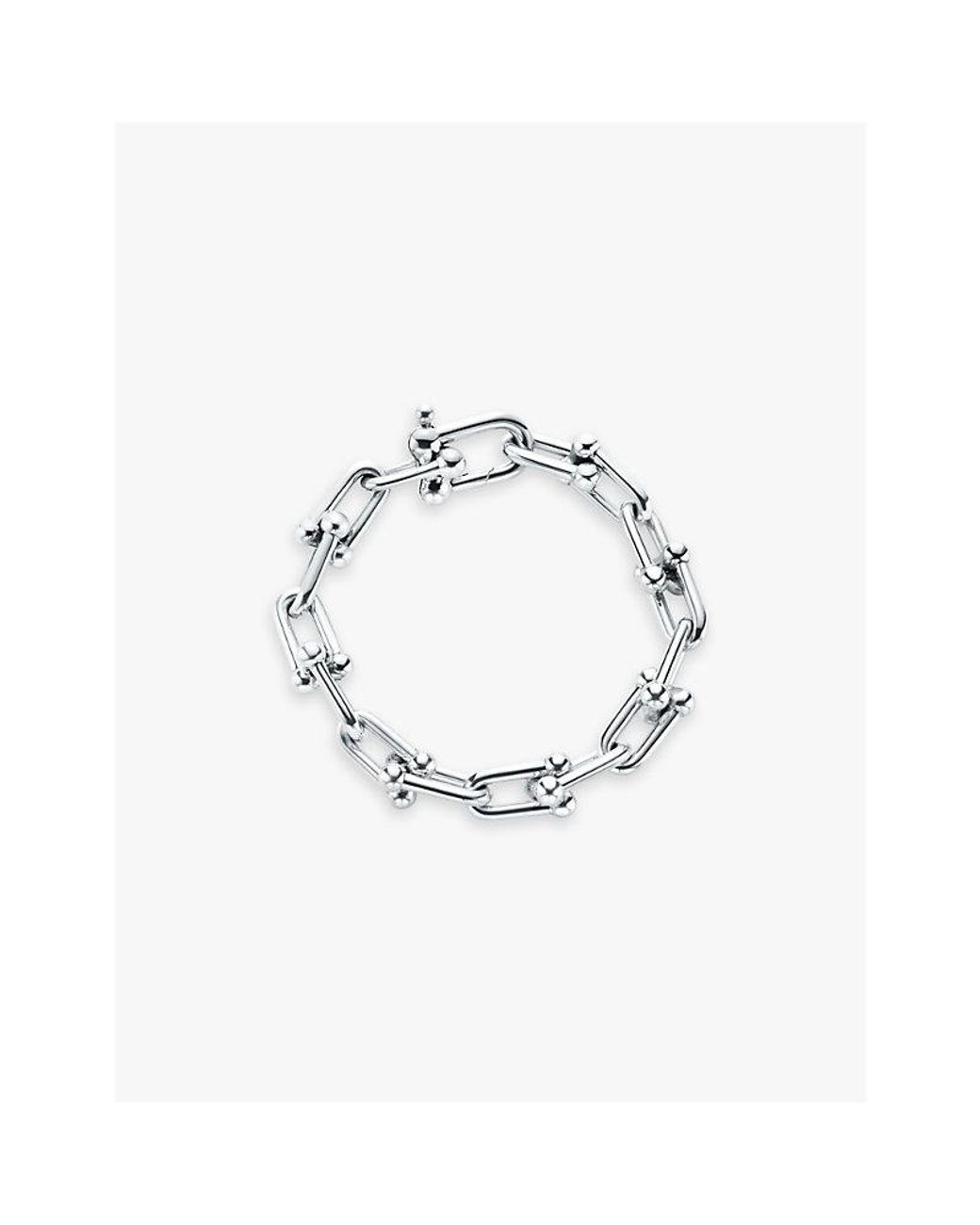 Tiffany & Co Metallic Tiffany Hardwear Link Sterling Bracelet