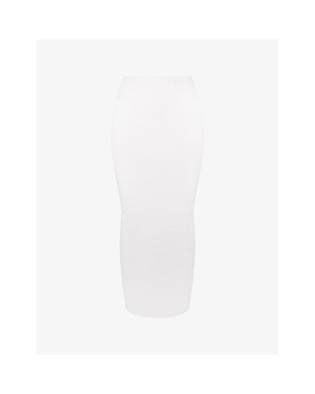 House Of Cb White Eden Mid-Waist Cotton-Twill Maxi Skirt